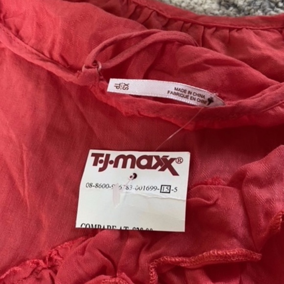 NWT Free People Salmon Pink Top, Sz XS - Picture 3 of 4